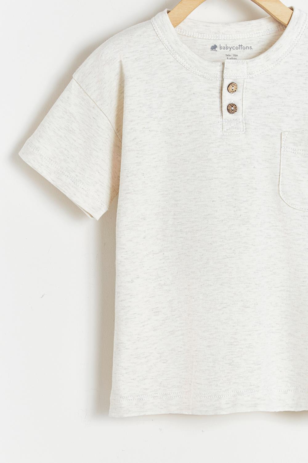 Remera Mao Simple Essencials Beige