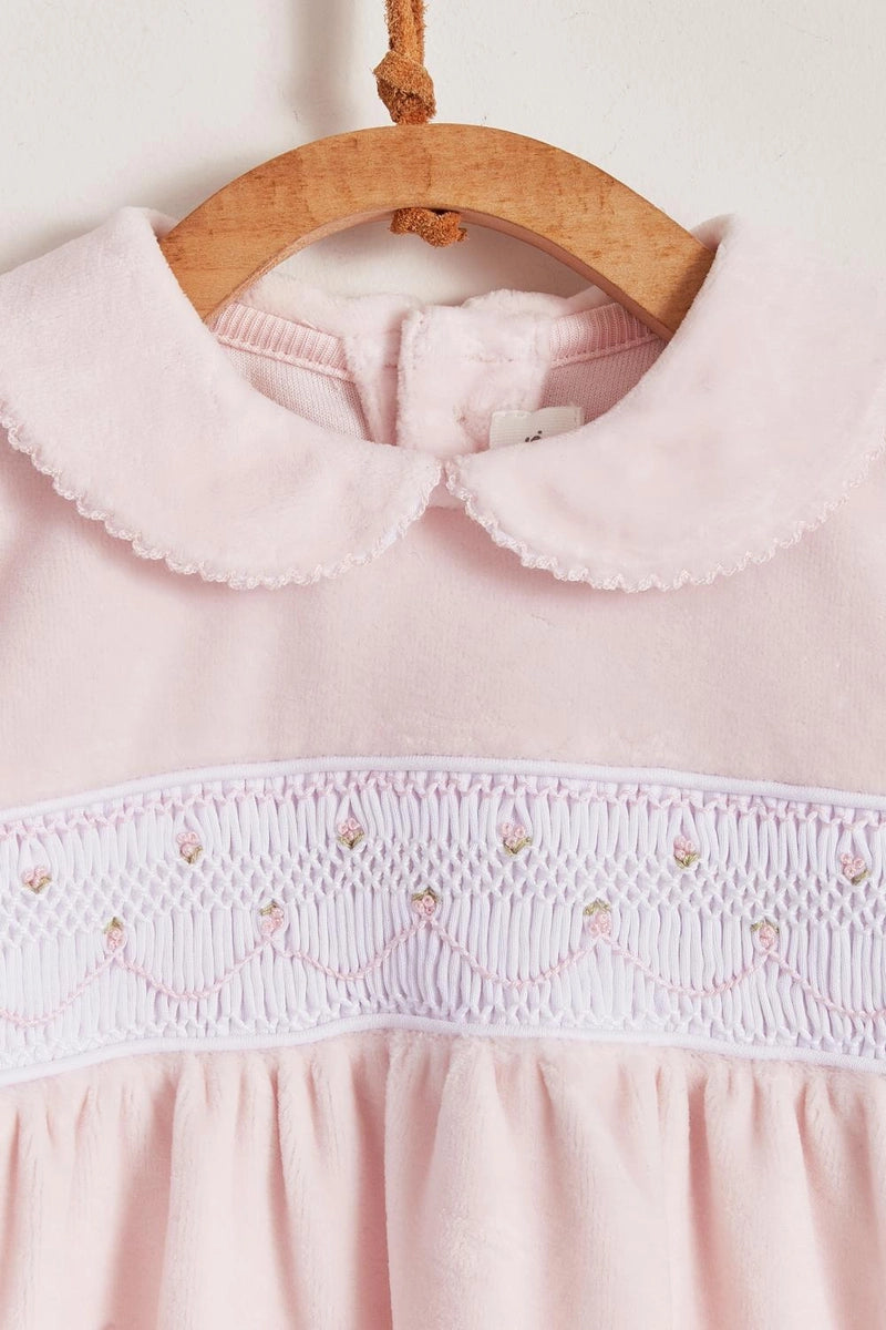 Enterito Smock Rosa Velour
