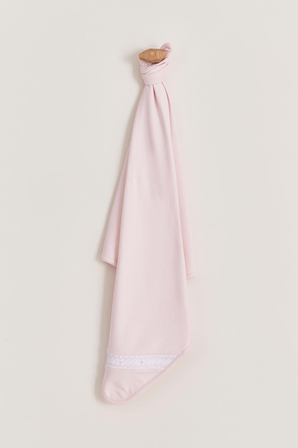 Manta con Tejido Smock Rosa