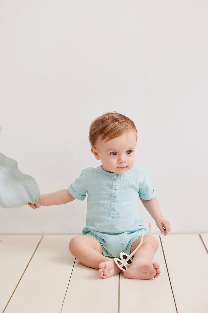 Shortall Colin Muslin Verde Pastel
