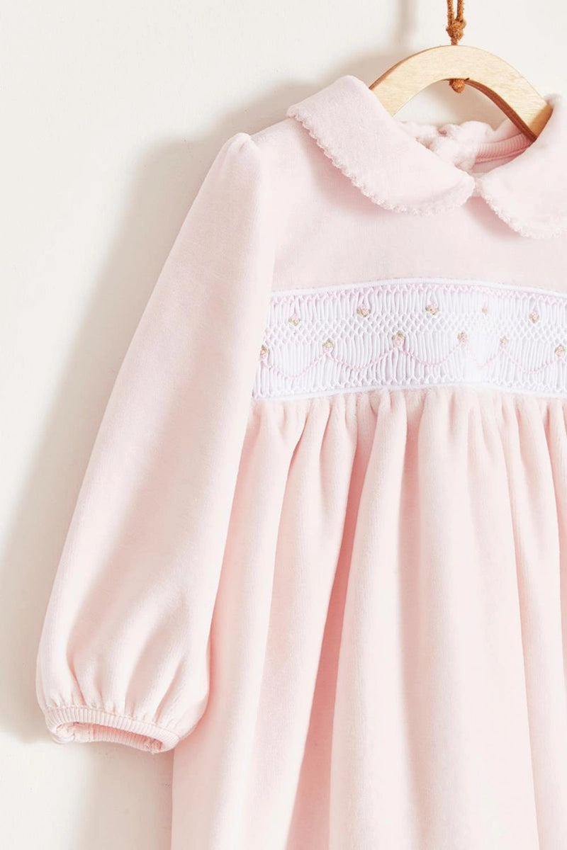 Enterito Smock Rosa Velour