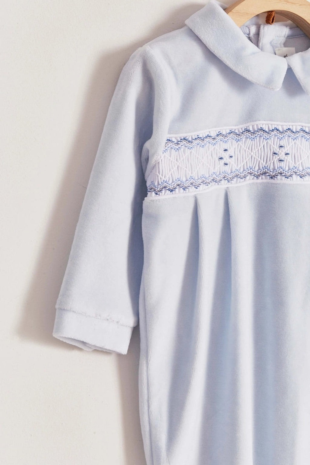 Enterito Smock Celeste Velour