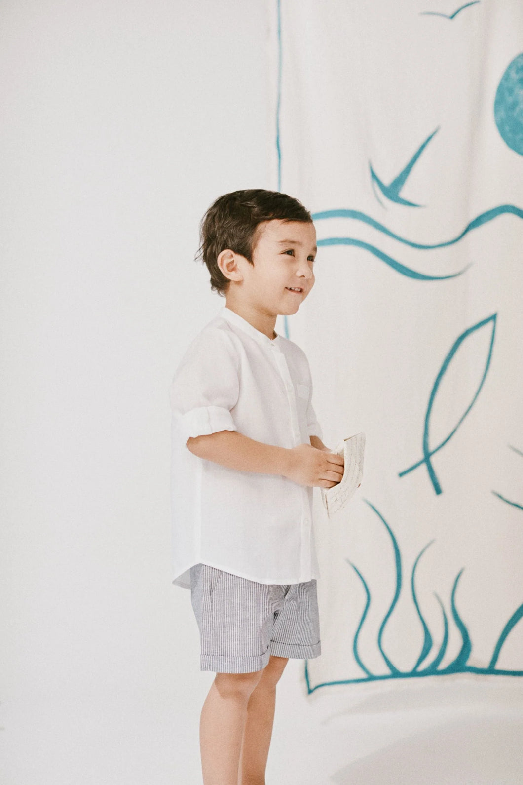 Short Gray Linen