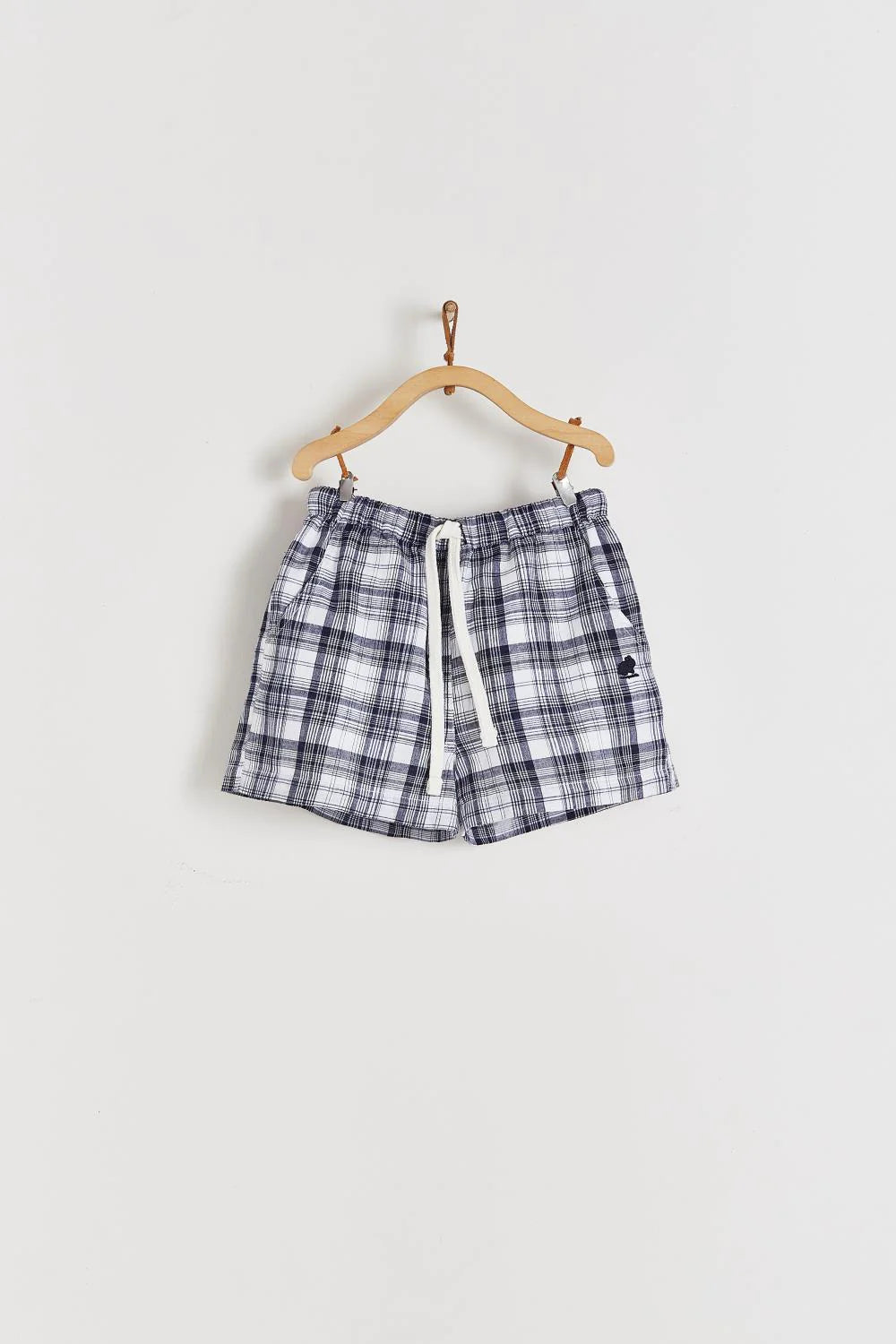 Short Harem Linen Plait Cuadros