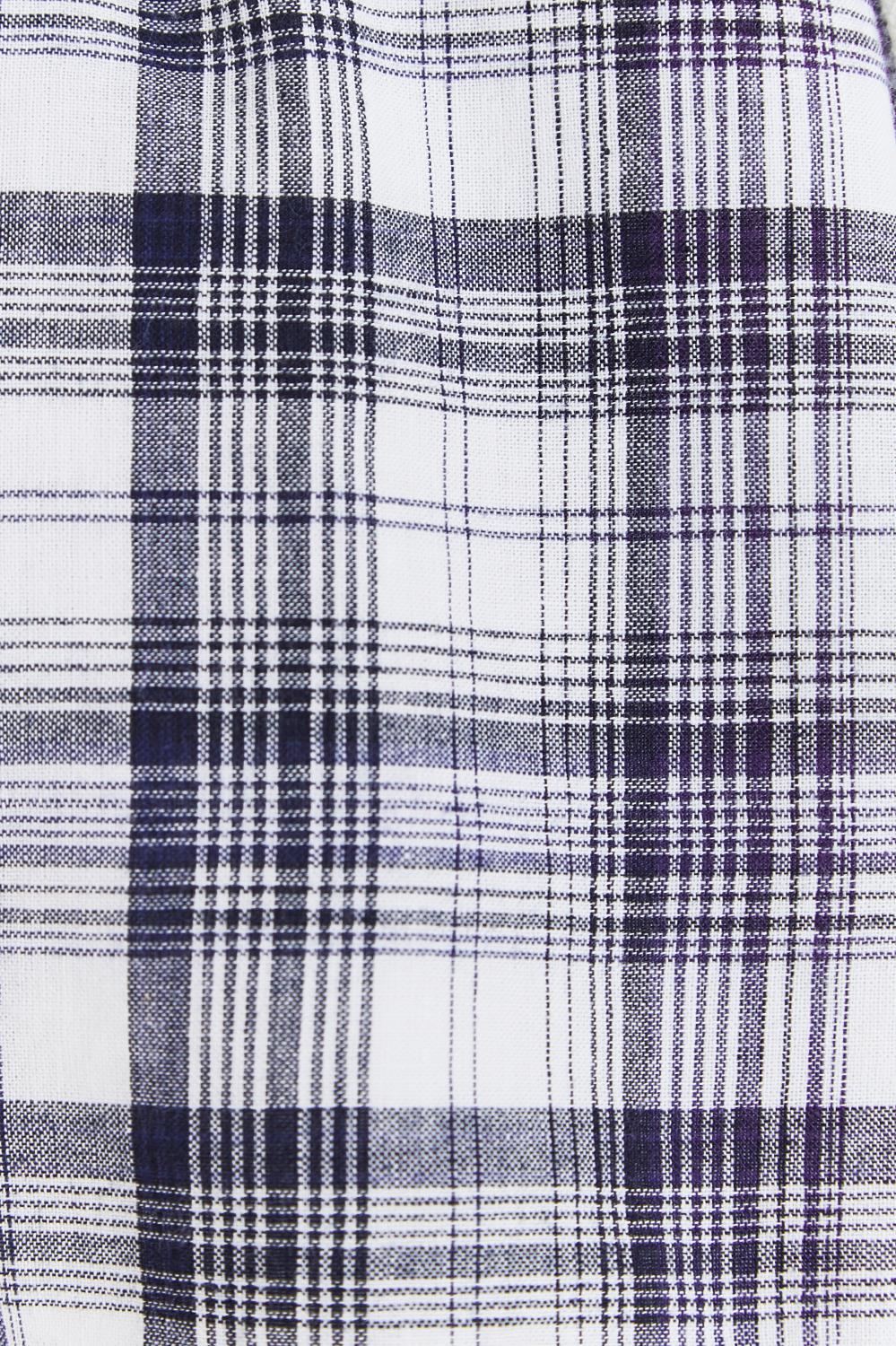 Short Harem Linen Plait Cuadros