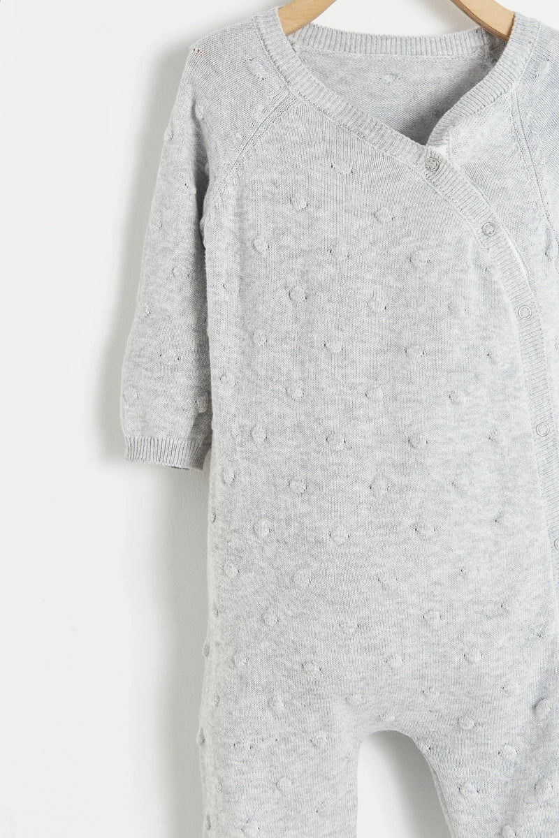 Enterito Tejido mi primer first Knit Gris