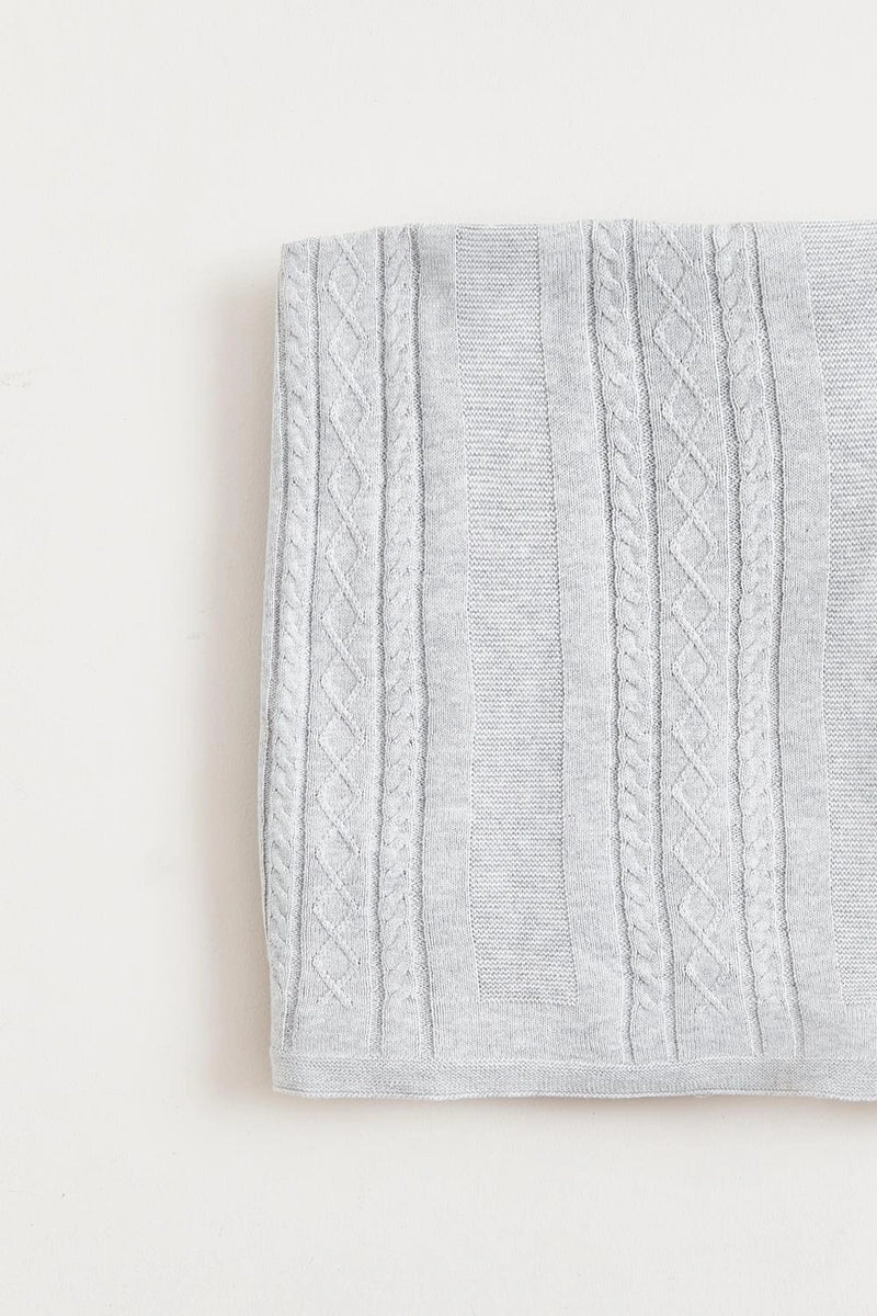 My First Knitted Star Blanket  Gris