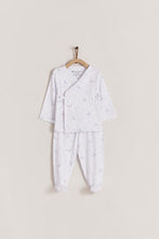 Cargar imagen en el visor de la galería, Set kimono ranita Gustav pima celeste
