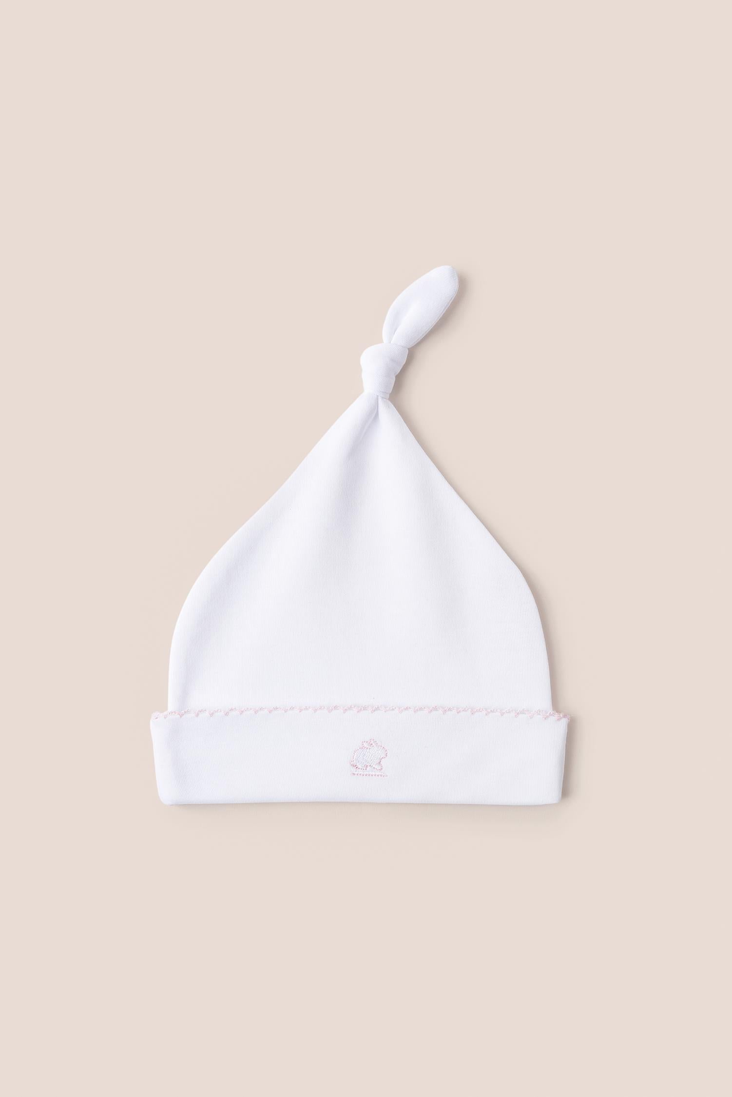 Gorro c/nudo logo rosa
