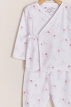 Cargar imagen en el visor de la galería, Set kimono ranita Ducks pima rosada
