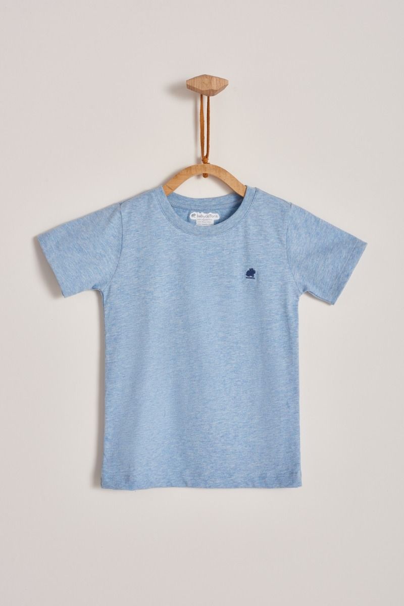 T-shirt Mike pima celeste