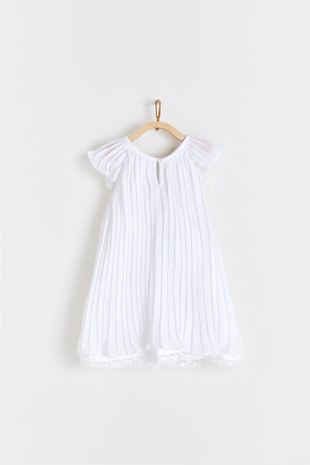 Vestido Plisado Celebration Blanco