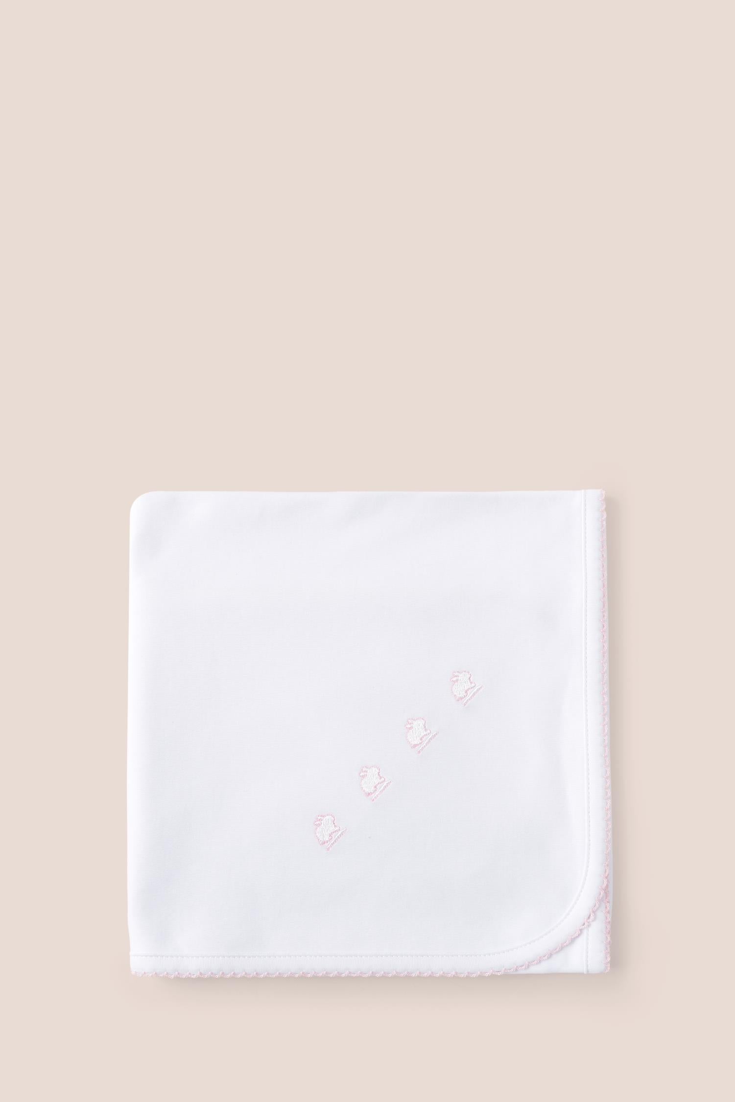 Manta doble logo rosa