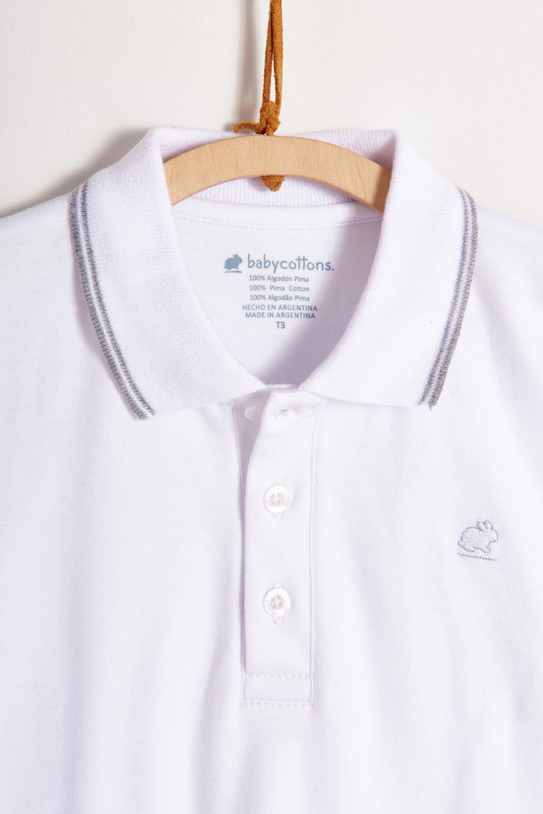 Remera ML logo con vivo gris