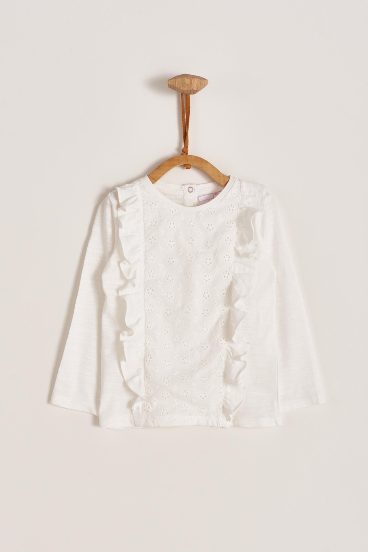 Remera ML niña punto plano