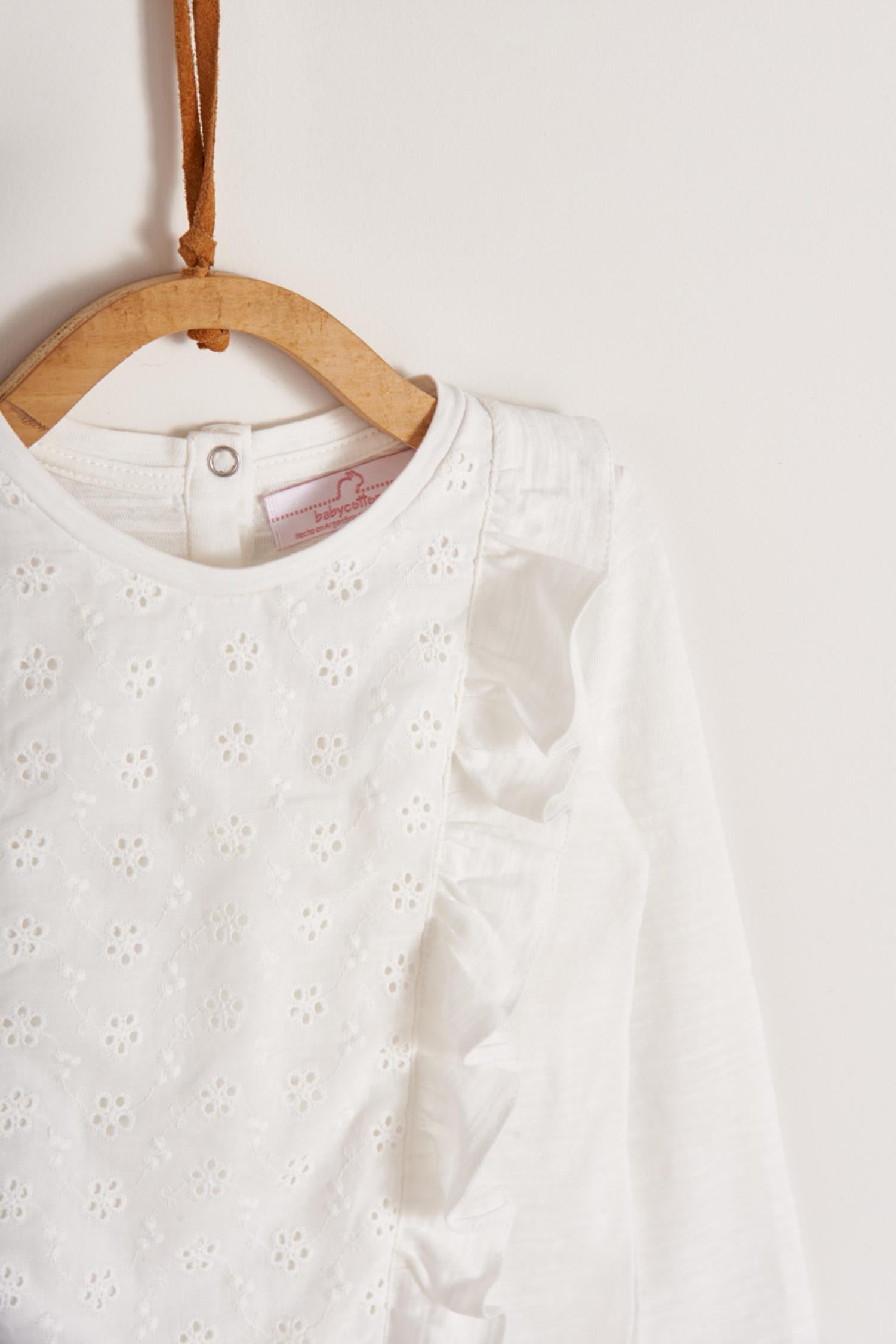 Remera ML niña punto plano