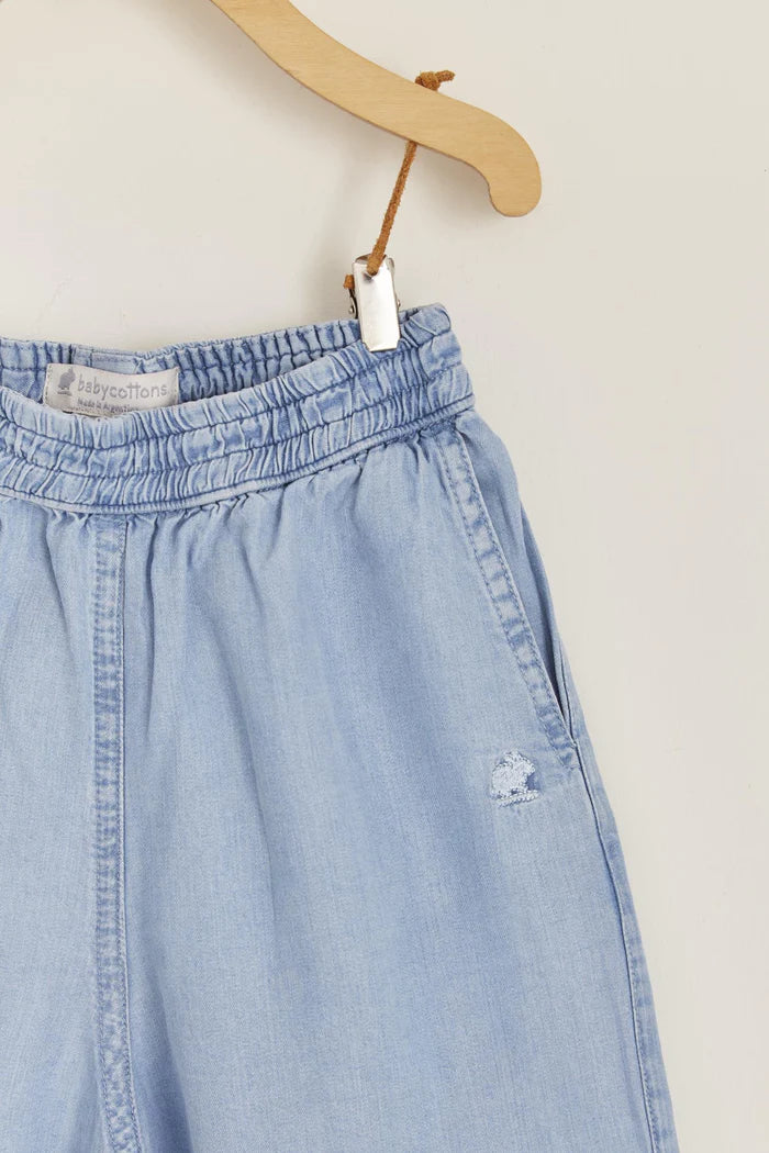 Pantalon John Tencel Celeste